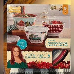 PIONEER WOMAN HOLIDAY EDITION MELAMINE NESTING BOWL SET HOLIDAY BARN CHRISTMAS